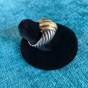David Yurman Sterling Silver & 14K Cable Ring